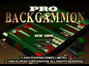 Pro Backgammon (EU) screen shot title